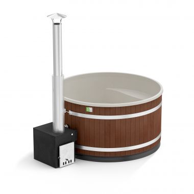Уличная купель на дровах Kirami Comfort Family L CUBE Eco Plank