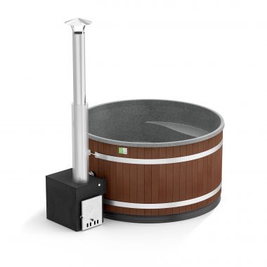 Уличная купель на дровах Kirami Comfort Family L CUBE Eco Plank
