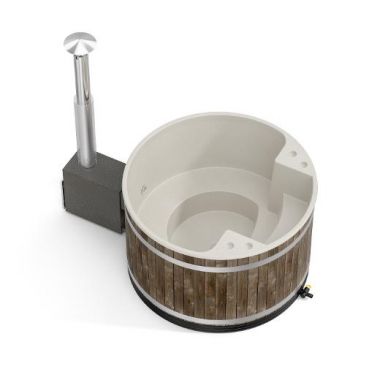Уличная купель на дровах Kirami Comfort Family M MACU черное дерево