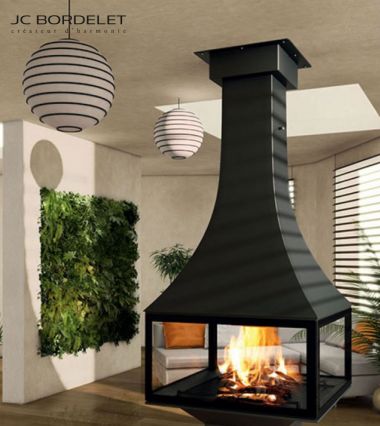 Камин Bordelet Julietta 985 Black line с базой