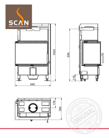 Каминная топка Scan 5003 FR / FL