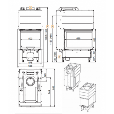 Камінна топка SCAN 5005 FRL