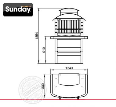 Печь барбекю Sunday Grill Calgary Crystal