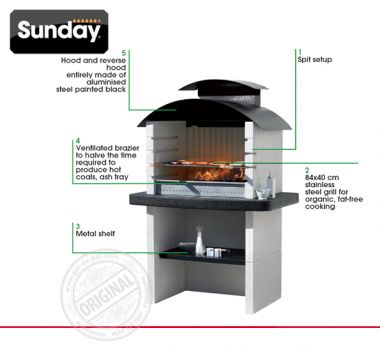 Печь барбекю Sunday Grill Calgary Crystal