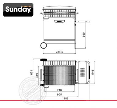Печь барбекю Sunday Grill Dragon 80