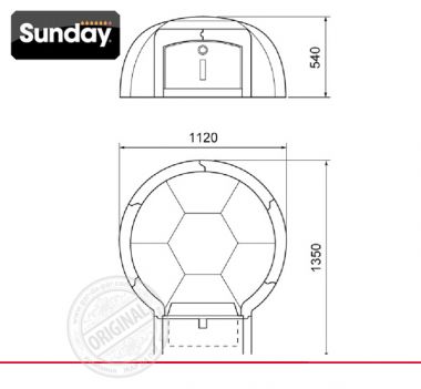 Печь барбекю Sunday Grill Forno Volta 100