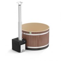 Уличная купель на дровах Kirami Comfort Steady M CUBE Eco Plank