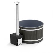 Уличная купель на дровах Kirami Comfort Steady M CUBE Eco Plank