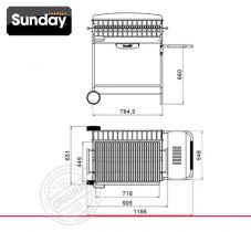 Печь барбекю Sunday Grill Dragon 80