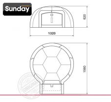 Печь барбекю Sunday Grill Forno Volta 120