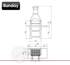 Печь барбекю Sunday Grill Martinica Lx