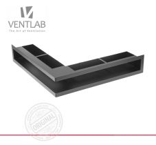 Решетка для камина Ventlab Open угловая чёрная