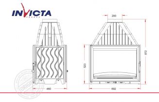 Топка каминная Invicta 700 Double Face