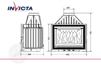 Топка каминная Invicta 700 Grande Angle