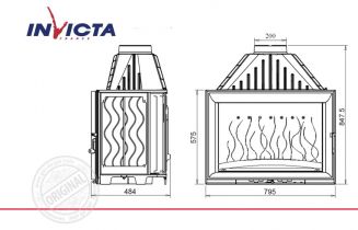 Топка каминная Invicta 800 Grande Vision