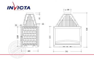 Топка каминная Invicta 800 Grande Vision Double Face