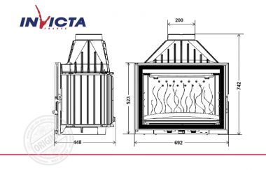 Топка каминная Invicta 700 Grande Angle