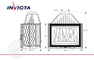 Топка каминная Invicta 800 Grande Angle