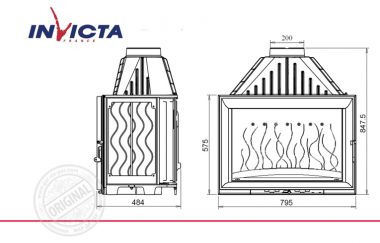 Топка каминная Invicta 800 Grande Vision