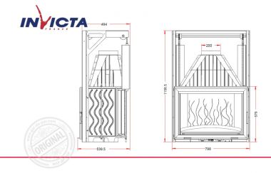 Топка каминная Invicta 800 Grande Vision Relevable