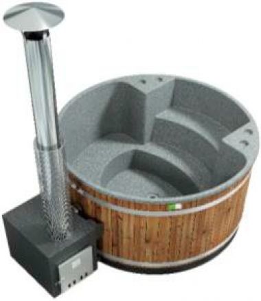Уличная купель на дровах Kirami Comfort Family M MACU Eco Plank